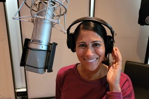 Voice over woman